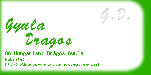 gyula dragos business card